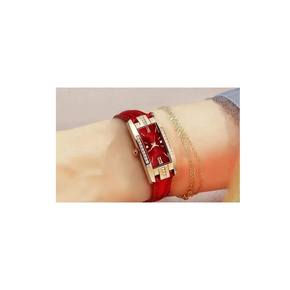 Quartz Women's Slim Square Rhinestone Watch...(B1) - Picture 3 of 3